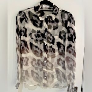 Equipment Animal Print Ombré Top